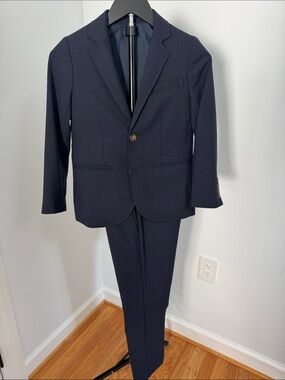 Crewcuts Boys' Navy Wool Suit (Size 8)